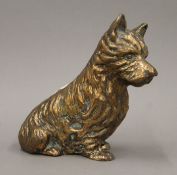 A bronze model of a Scotty Dog. 19.5 cm high.