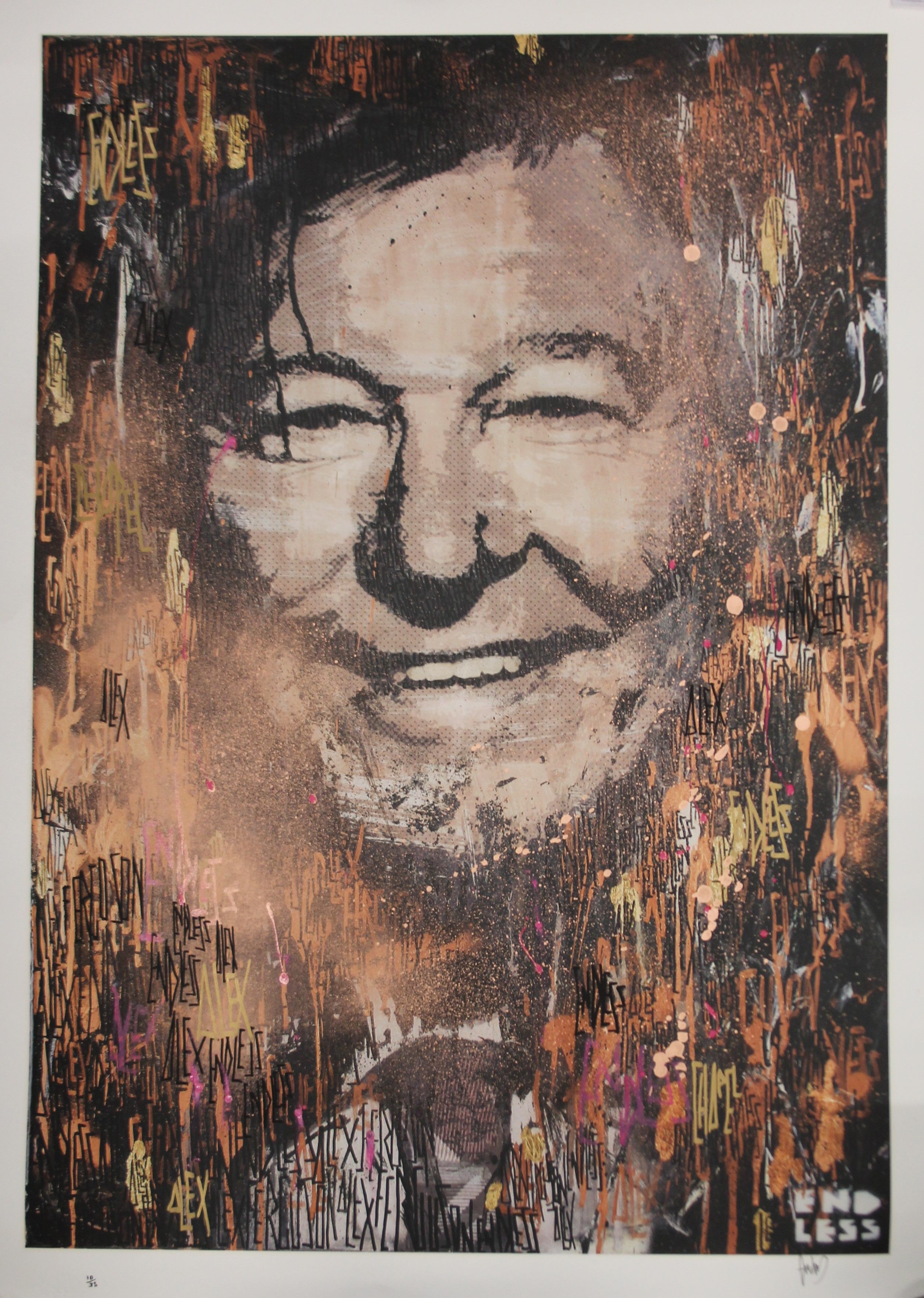 ENDLESS (British), Fergie, limited edition hand embellished print, numbered 10/35, - Image 2 of 3