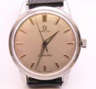 An Omega Seamaster gentleman's wristwatch. 3.75 cm wide.