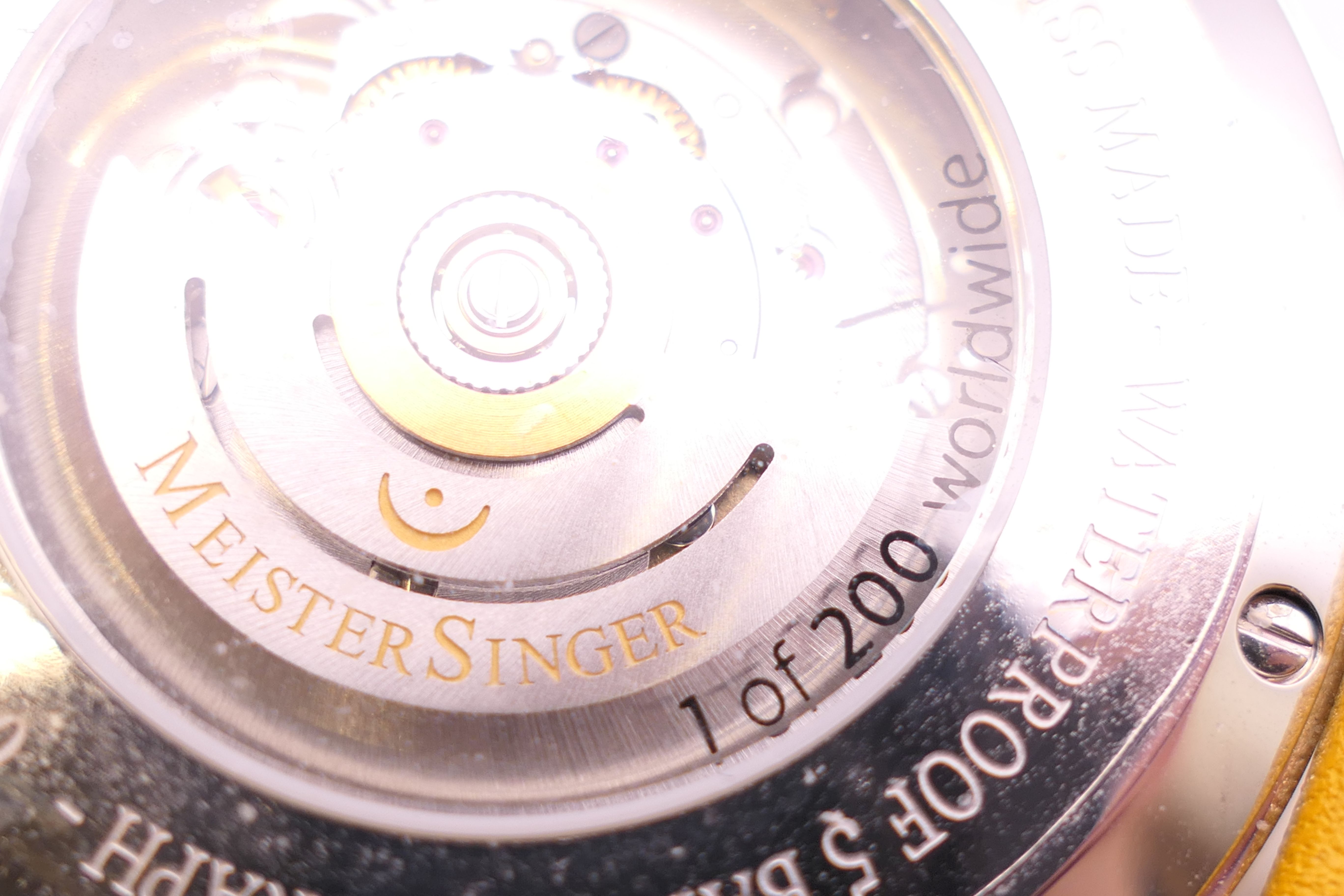 A boxed limited edition Meistersinger Perigraph gentleman's wristwatch. 4.5 cm wide. - Image 8 of 20