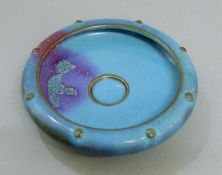 A Chinese purple splash porcelain bowl. 13 cm diameter.
