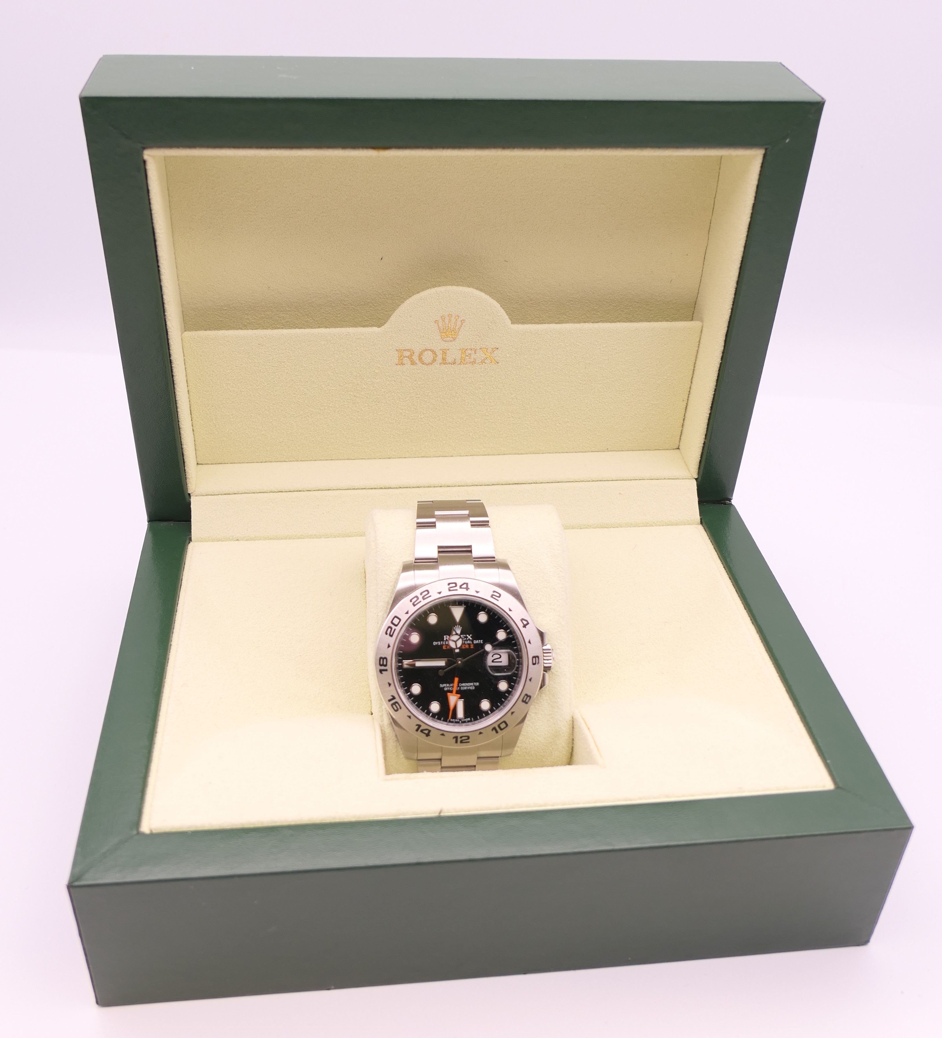 A Rolex Perpetual Date Explorer II watch with black dial, model number 216570, - Image 2 of 13