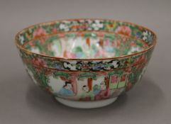 A 19th century Chinese Canton bowl. 14.5 cm diameter.