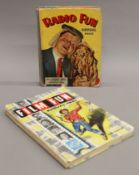 A collection of vintage Radio Fun annuals and Film Fun annuals.