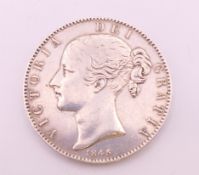 A Victorian silver coin.