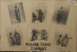 A collection of photographs by Harvey Thomas of Marjorie Tarsh as Zahrat,