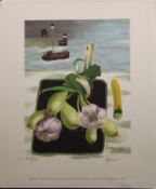 MARY FEDDEN OBE RA (1915-2012) British, Whitby Harbour, a signed limited edition print,