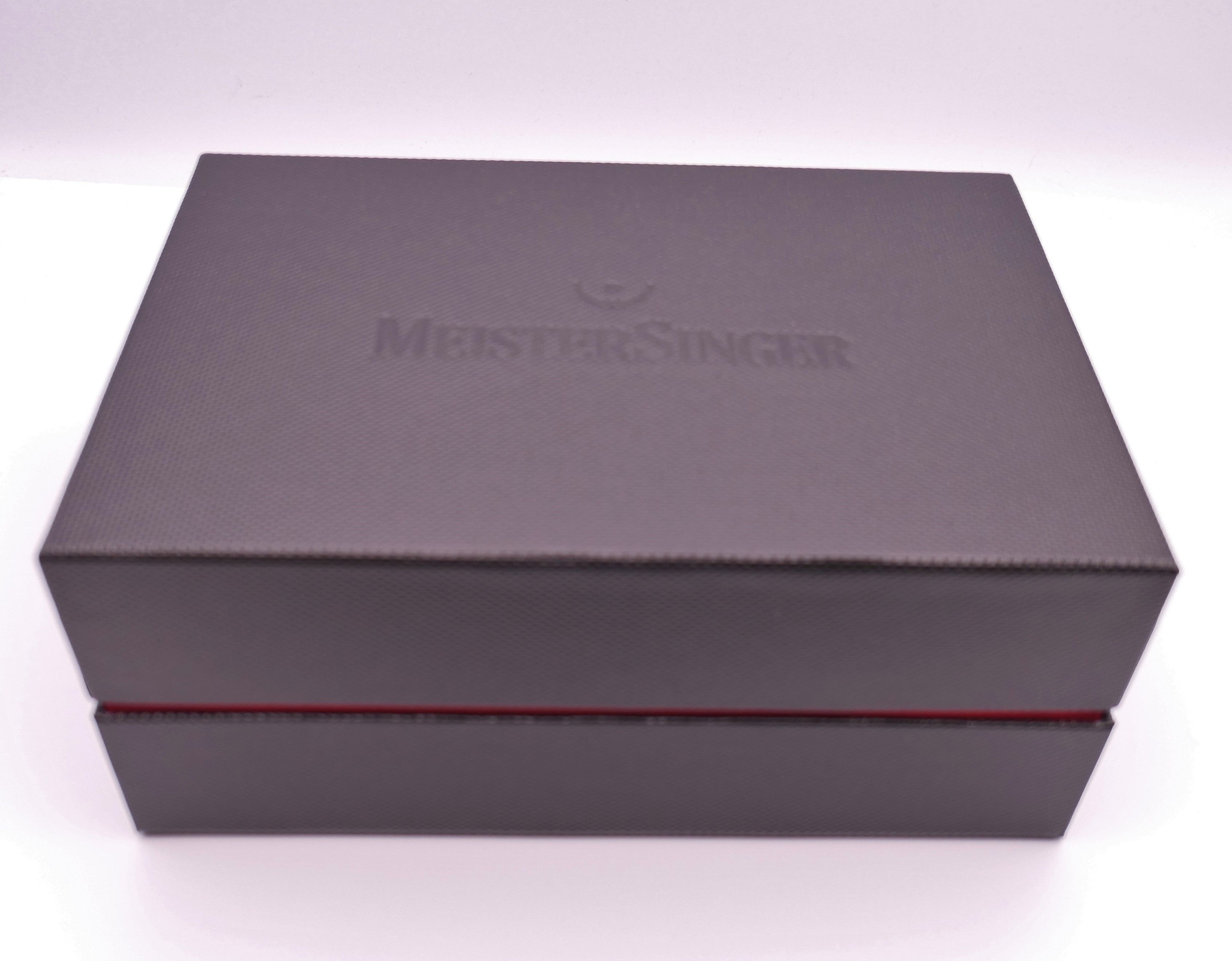 A boxed limited edition Meistersinger Perigraph gentleman's wristwatch. 4.5 cm wide. - Image 20 of 20