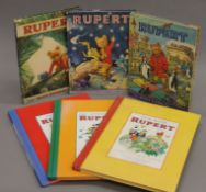 A large quantity of various vintage Rupert annuals.