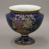 A W & R Carltonware footed centre bowl. 15 cm high.