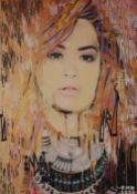 ENDLESS (British), Rita, limited edition hand embellished print, numbered 9/15,