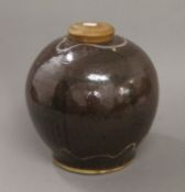 A Japanese studio pottery vase. 25.5 cm high.