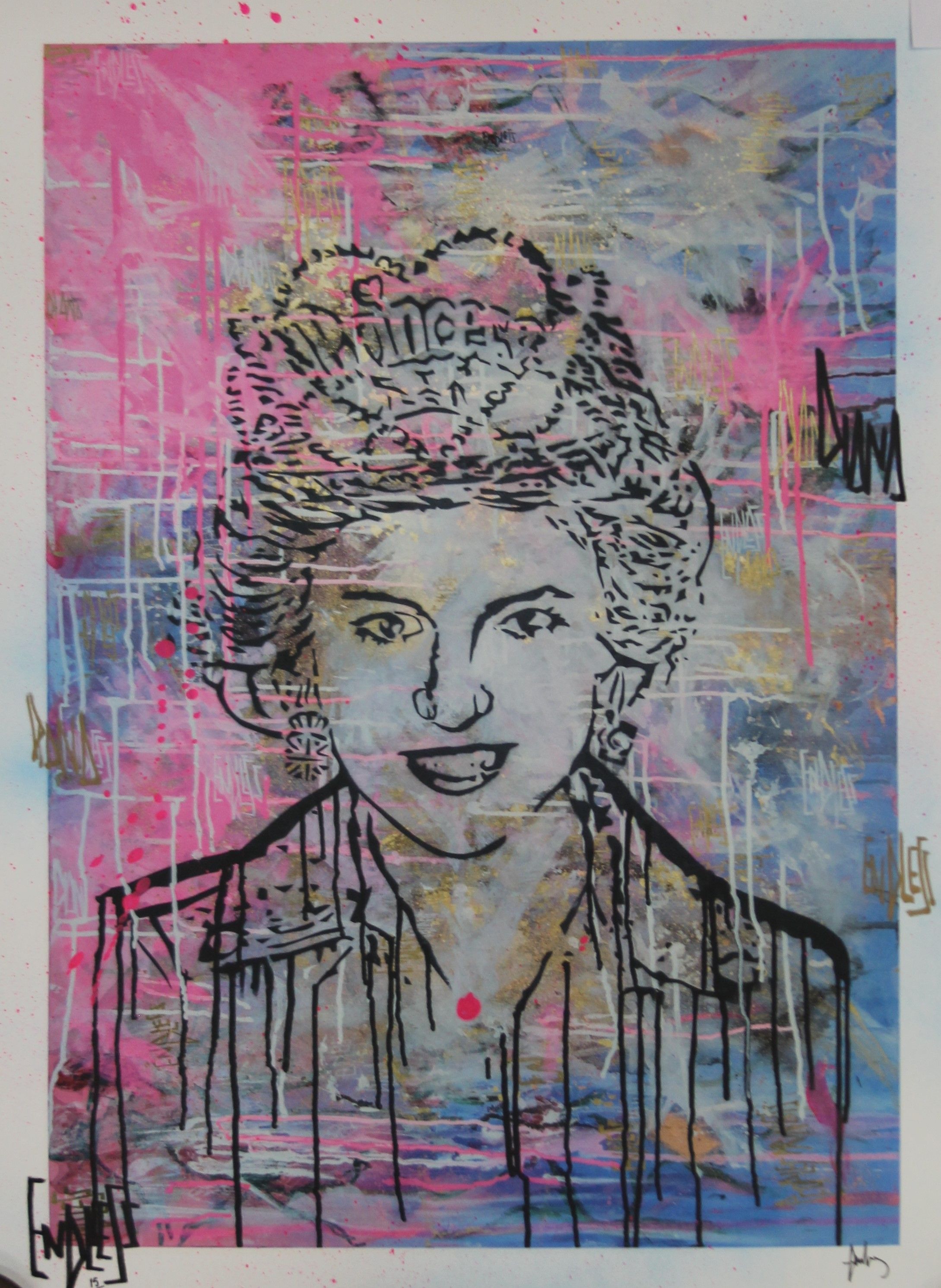 ENDLESS (British), Diana, limited edition hand embellished print, numbered 15/15, - Image 2 of 3