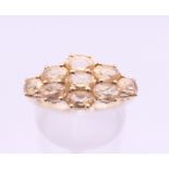 A 9 ct gold Gemporia ring. Ring size N/O. 2.7 grammes total weight.
