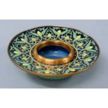 A cloisonne ashtray. 15.5 cm diameter.