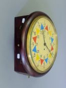 A fusee dial clock. 37 cm diameter.