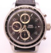 An Oris stainless steel Big Crown Telemeter automatic chronograph wristwatch, ref 7569,