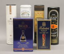 Six boxed bottles of Whisky - Bushmills Black Bush, Glenmorangie, Clynelish, Bowmore,