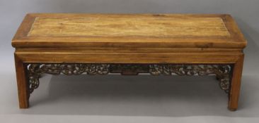 A Chinese low table. 120.5 cm long.