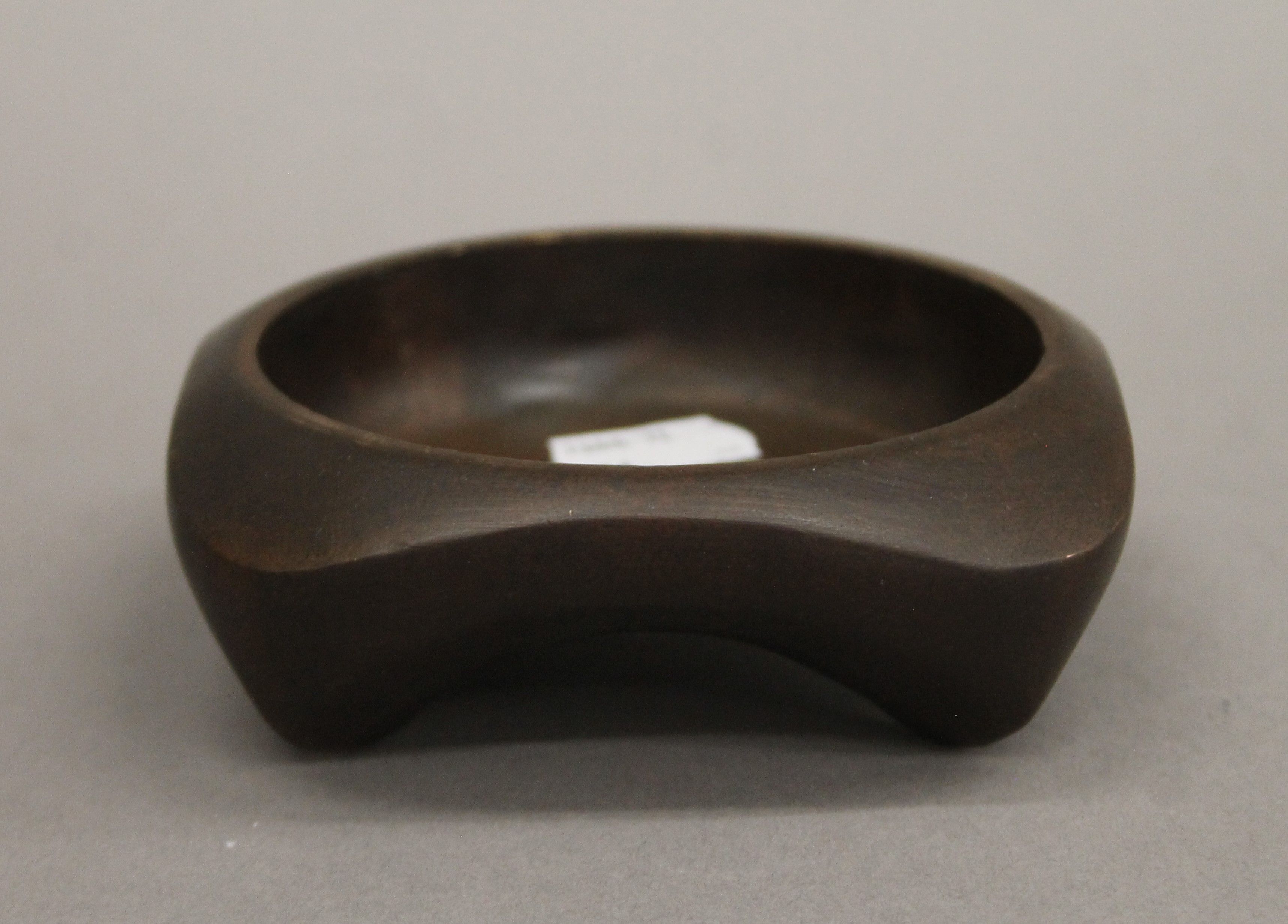 A Chinese bronze censer. 11 cm wide.