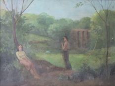 RICHARD GALE, In The Garden, oil on canvas,