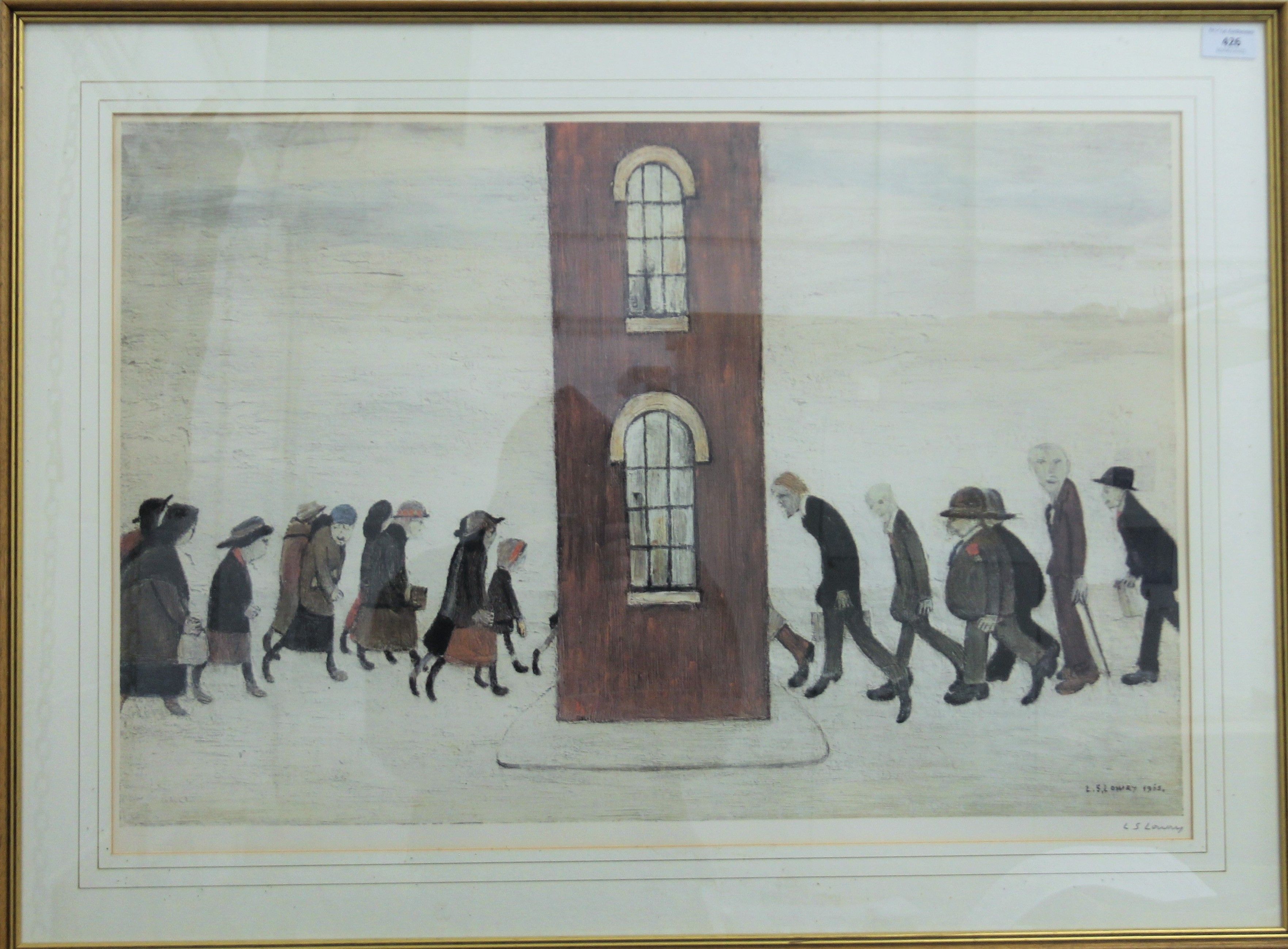 L S LOWRY (1887-1976) British (AR), The Meeting Place, print, - Image 2 of 3