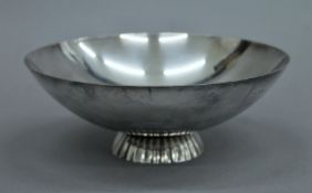 A Georg Jenson silver footed bowl. 16 cm diameter. 280.6 grammes.