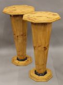 A pair of Art Deco style side tables. Each 78 cm high.