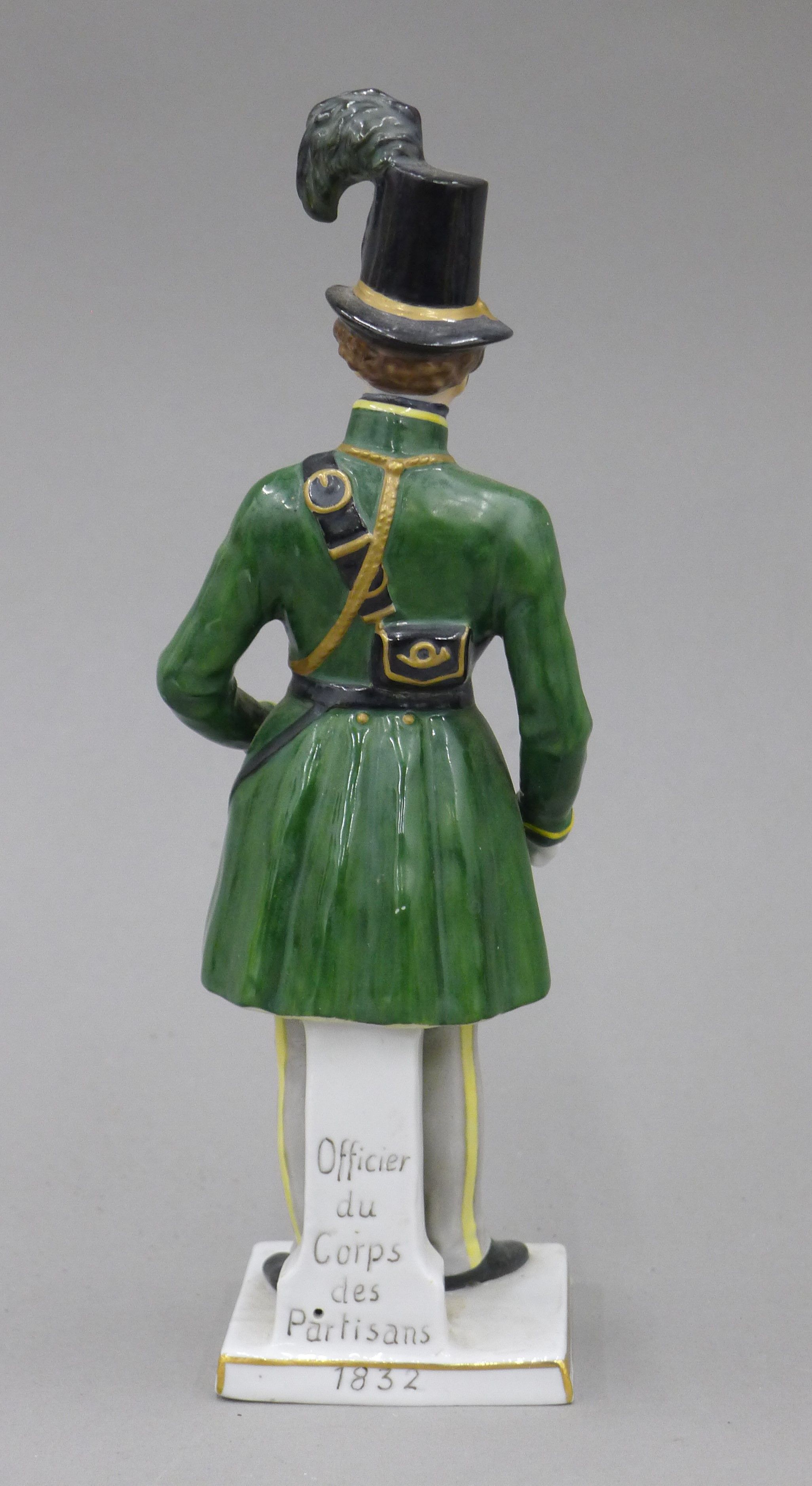 Four Continental porcelain models of soldiers. The largest 23 cm high. - Image 3 of 14