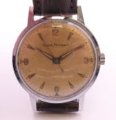 A Girard-Perregaux stainless steel mechanical wristwatch,