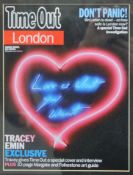 TIME OUT LONDON, TRACEY EMIN, limited edition of 500, possibly a magazine cover, framed and glazed.