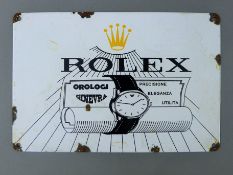 A Rolex enamel sign. 30 x 20 cm.