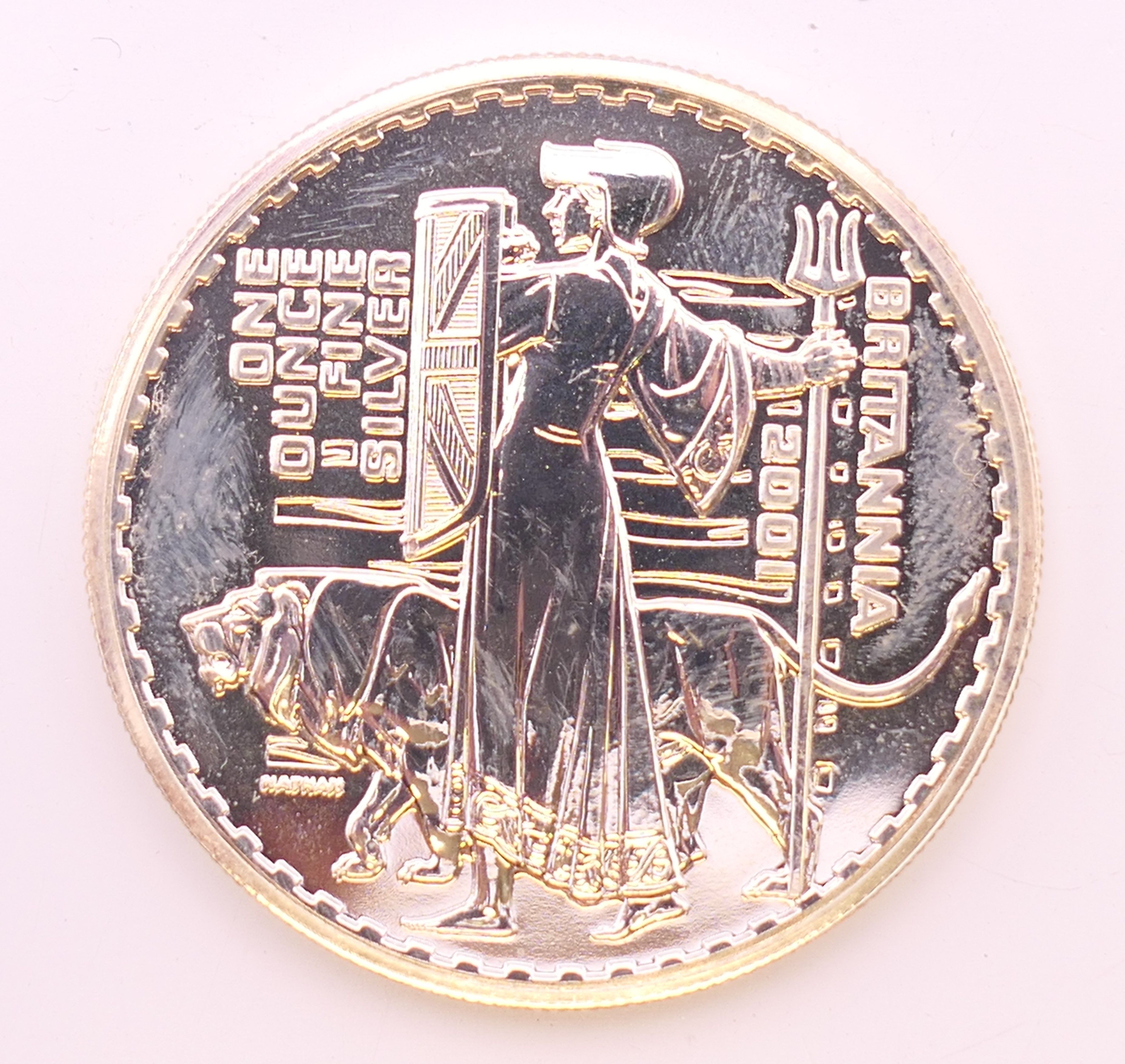 A 2001 1oz fine silver Britannia coin. - Image 2 of 2