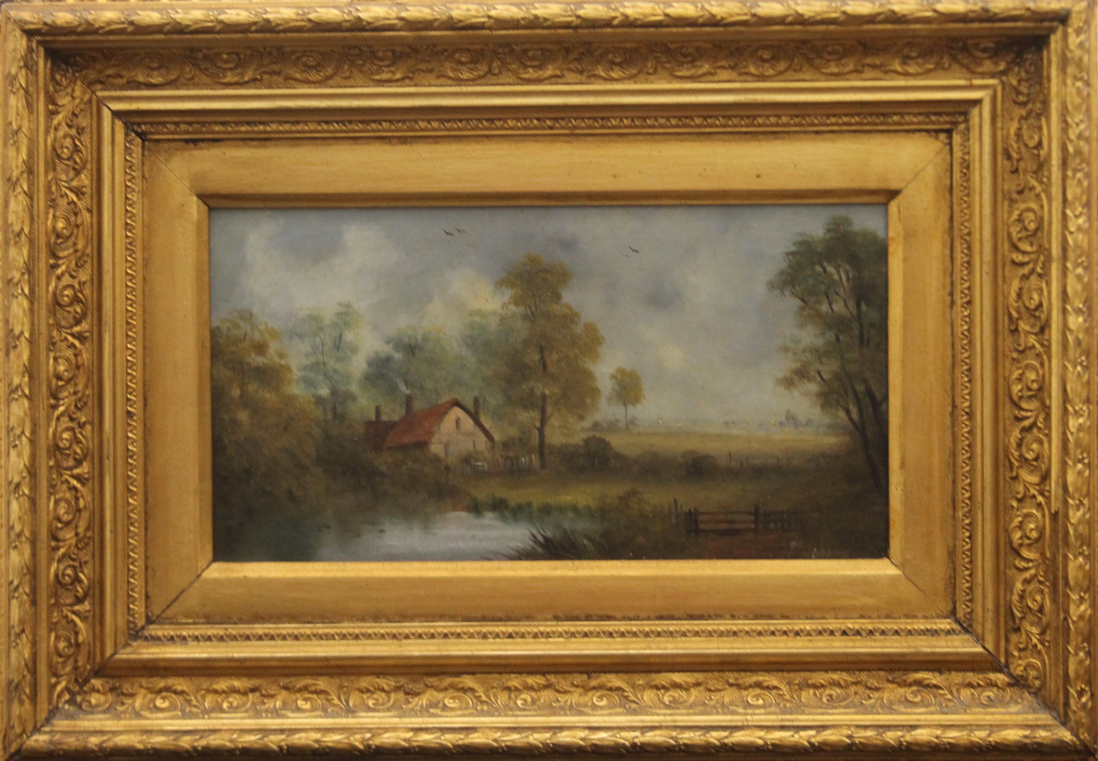 19TH CENTURY SCHOOL, A Lake Drummond (Ireland), oil on board; together with A French Cottage, - Image 6 of 8