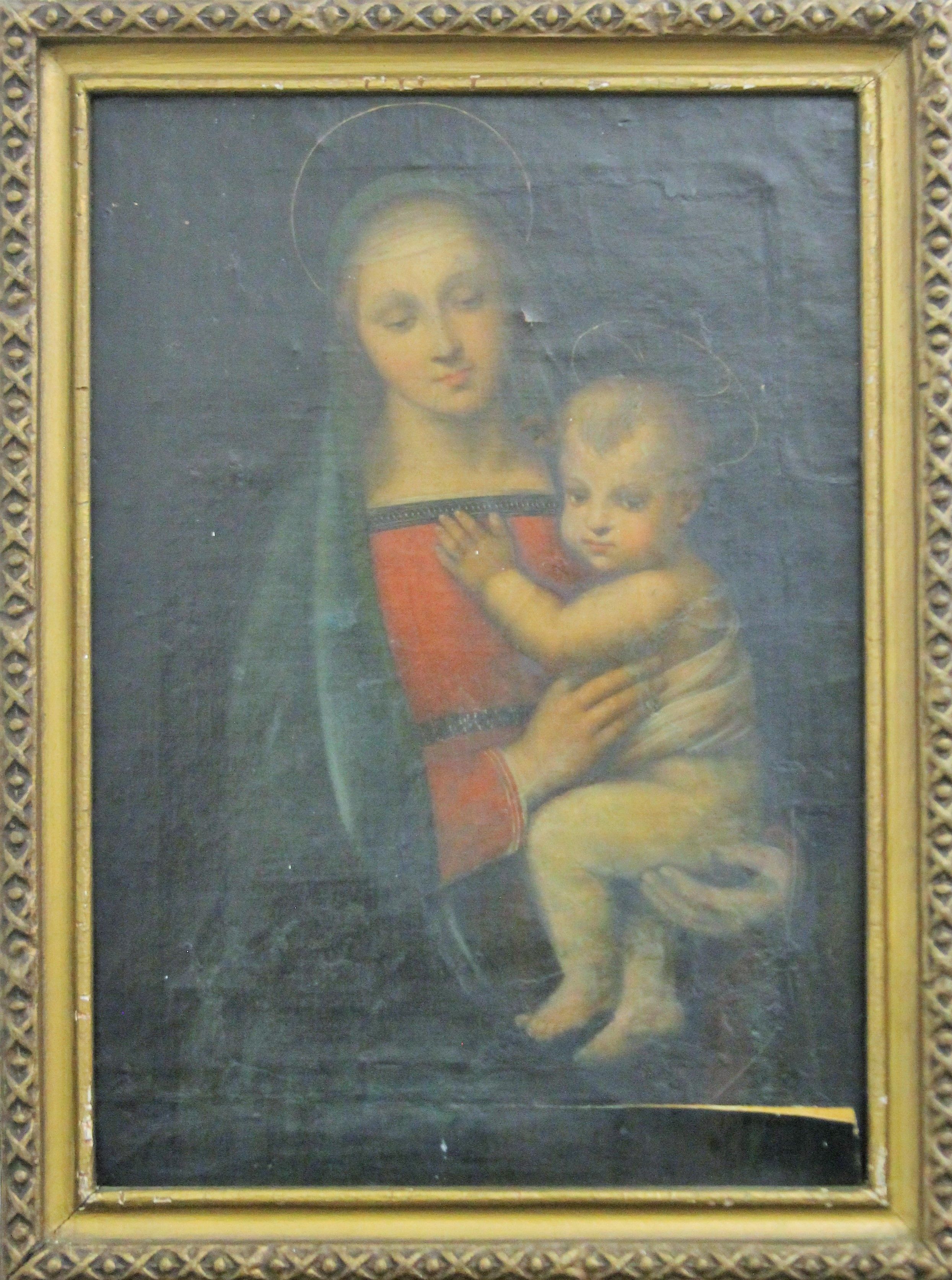 18TH/19TH CENTURY SCHOOL, The Madonna and Child, oil on canvas relined, framed. 36 x 51.5 cm. - Image 2 of 4