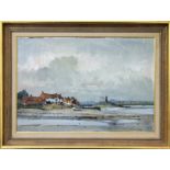 ROBERT KING (born 1936) British (AR), Burnham Overy, Staithe, oil on board, signed, framed.