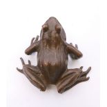 A bronze model of a frog. 5.5 cm long.