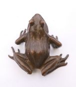 A bronze model of a frog. 5.5 cm long.