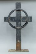 An iron 'Celtic' cross. 96.5 cm high.