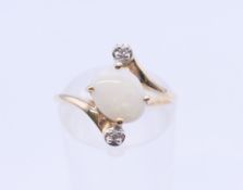 A 10 K gold Gemporia ring. Ring size N/O. 2.2 grammes total weight.