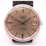 A Longines stainless steel Admiral 5 Stars automatic wristwatch, circa 1970s,