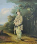 Attributed to WILLIAM HENRY HUNT (1790-1864) British, The Young Vagabond, oil on canvas, framed.