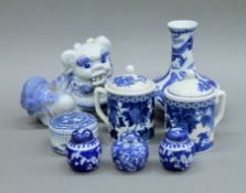 A quantity of Oriental blue and white porcelain.