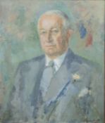 AGNES HIORTH (1899-1984), A Portrait of Surgeon Captain F G Hitch Royal Navy, oil on canvas,