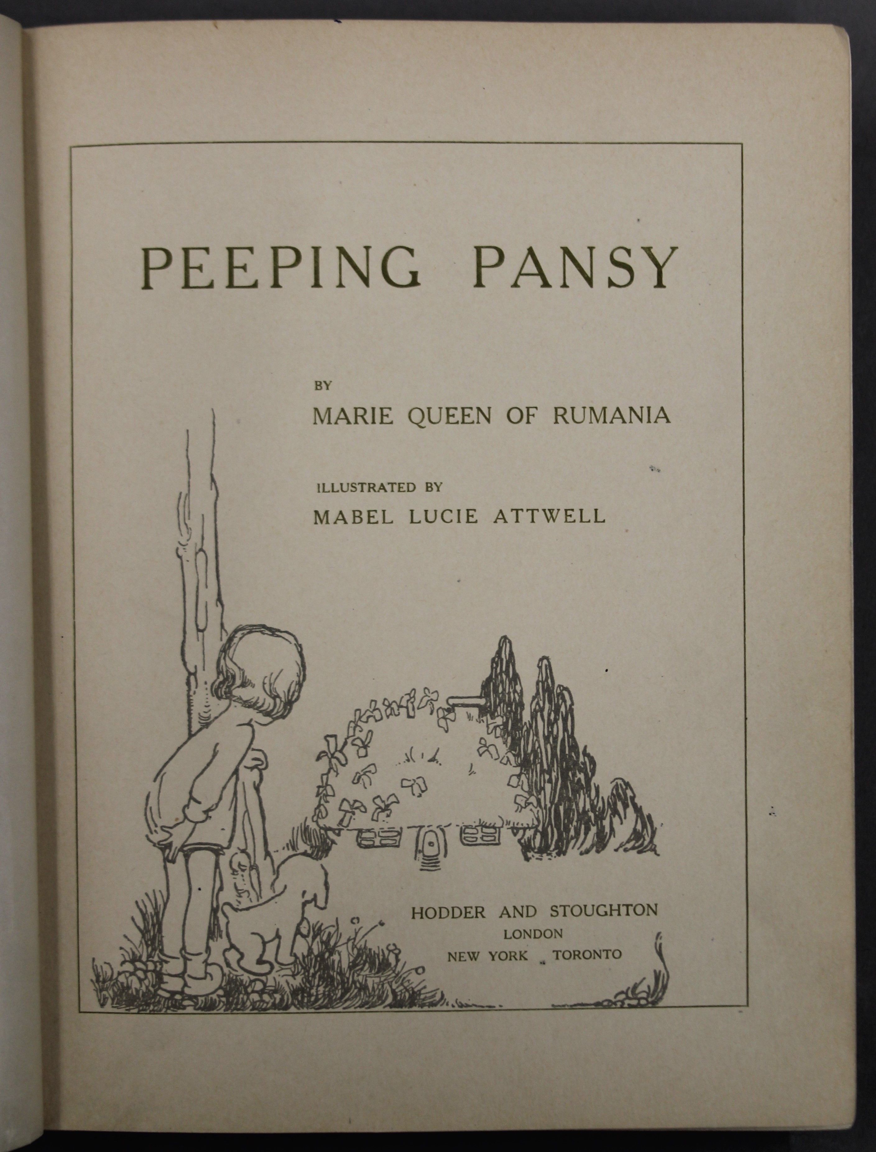 Peeping Pansy by Marie Queen of Romania illustrated by Mabel Lucie Attwell (circa 1919), - Image 3 of 6