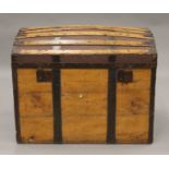 A Victorian domed top trunk. 85 cm wide.