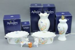 A quantity of boxed Aynsley porcelain, etc.