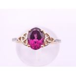 A 9 ct gold Gemporia ring. Ring size N/O. 2.1 grammes total weight.