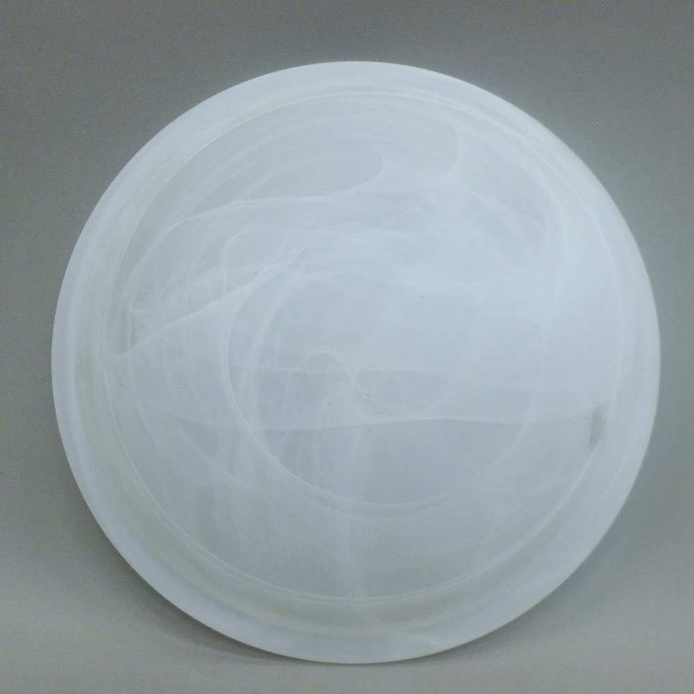 Six wall/ceiling lights, each with Murano glass shade. The shades 30 cm diameter. - Image 4 of 6