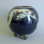 A large cloisonne ovoid vase decorated with a dragon. 25 cm high.